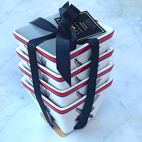 CIROA SIMPLE SERVE MINI BOWLS SQUARE KNIFE & FORK BBC NEW PORCELAIN - Picture 6 of 9